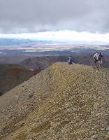 Walking along a ridge